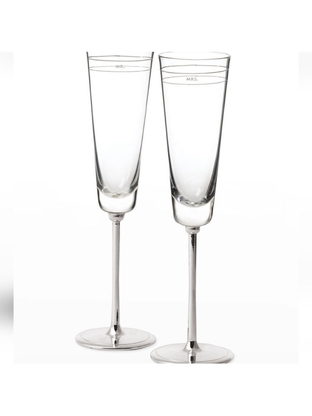 Kate Spade Darling Point Flute Pair Mr & Mrs New In Box